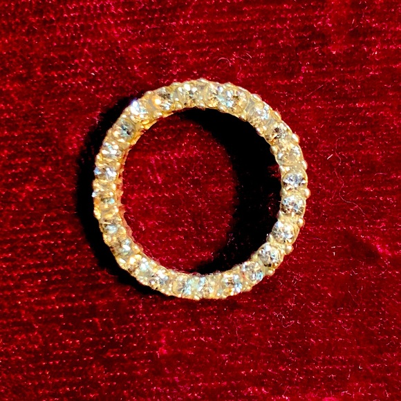 10k Gold & Sapphire Plated Necklace Pendant - Picture 4 of 8